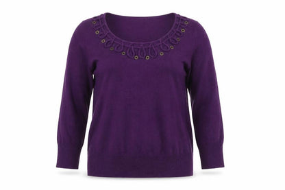Womens UK Size 10 Per Una Purple Pullover Jumper