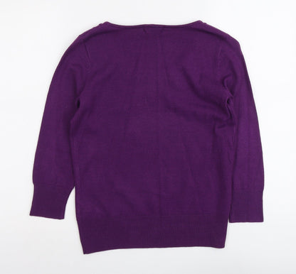 Womens UK Size 10 Per Una Purple Pullover Jumper