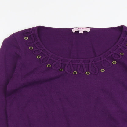Womens UK Size 10 Per Una Purple Pullover Jumper