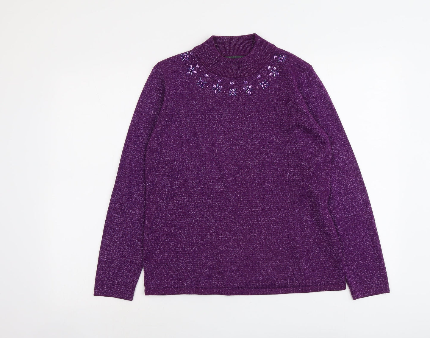 Womens UK Size S Bonmarché Purple Pullover Jumper