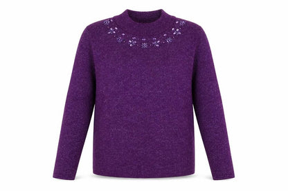 Womens UK Size S Bonmarché Purple Pullover Jumper