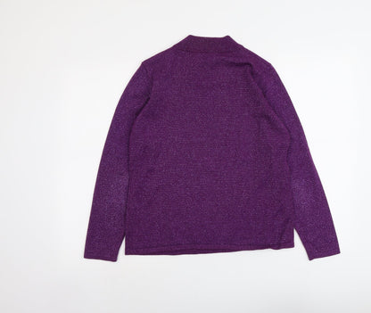 Womens UK Size S Bonmarché Purple Pullover Jumper