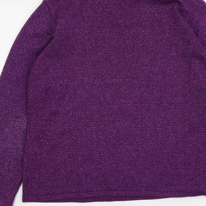 Womens UK Size S Bonmarché Purple Pullover Jumper