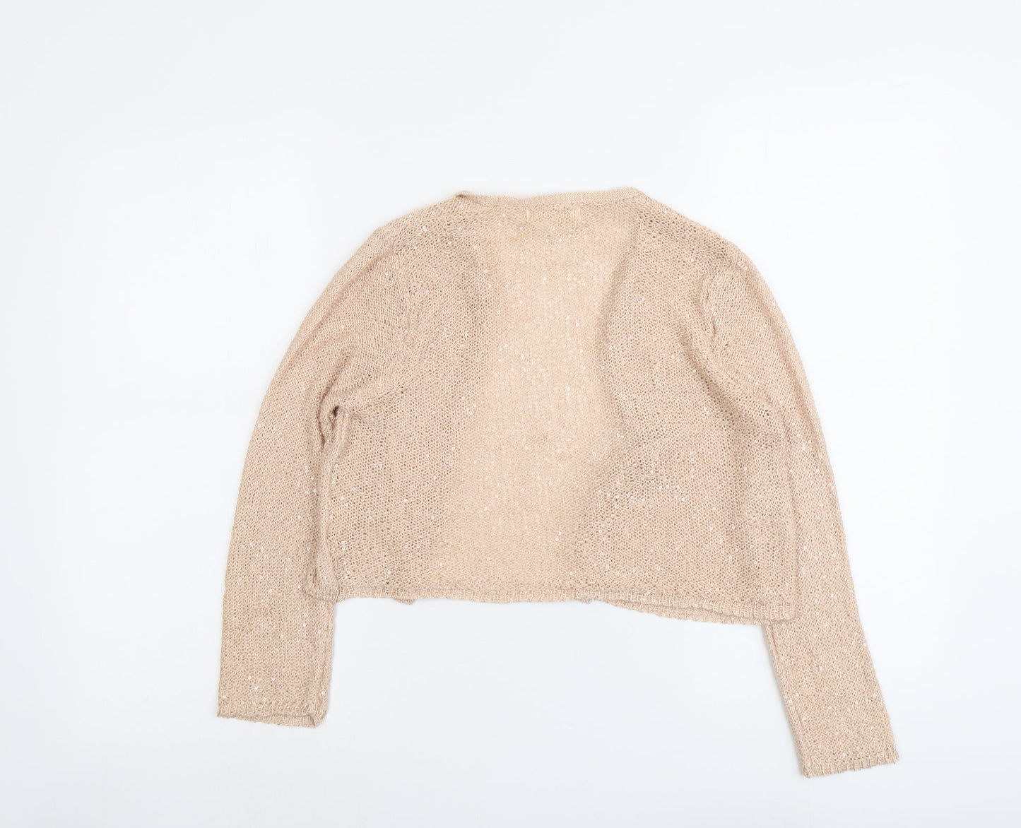 NEXT Womens Pink Round Neck Polyester Cardigan Jumper Size 14
