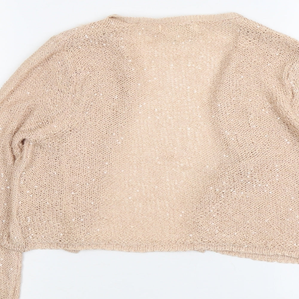 NEXT Womens Pink Round Neck Polyester Cardigan Jumper Size 14