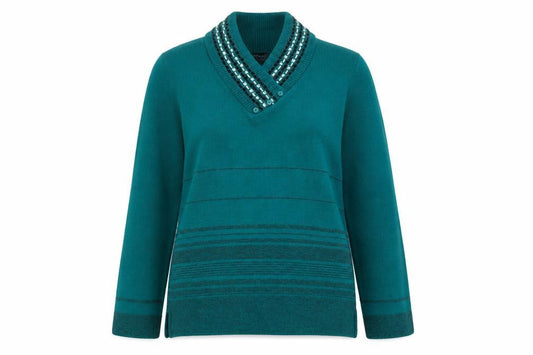 Womens UK Size XS Envy Green Pullover Jumper