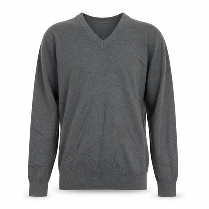 Gap Mens Grey V-Neck Cotton Pullover Jumper Size S Long Sleeve