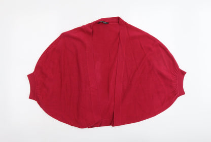 Key West Womens Pink V-Neck Acrylic Shrug Jumper Size S