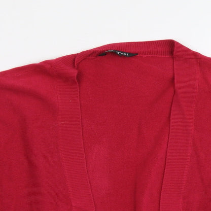 Key West Womens Pink V-Neck Acrylic Shrug Jumper Size S