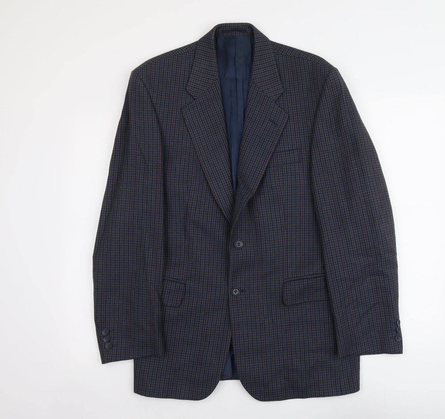 Mens UK Size M Lee Greenwood Regular Blue Suit Jacket