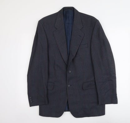 Mens UK Size M Lee Greenwood Regular Blue Suit Jacket