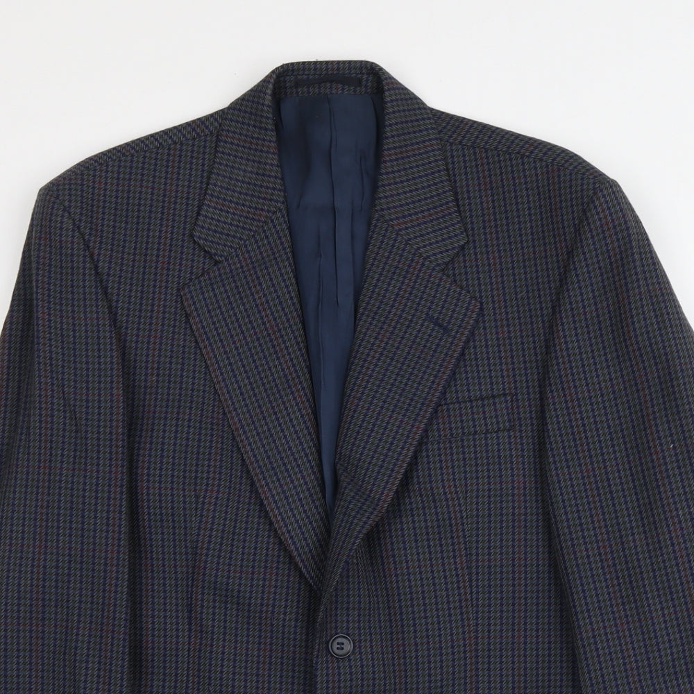Mens UK Size M Lee Greenwood Regular Blue Suit Jacket