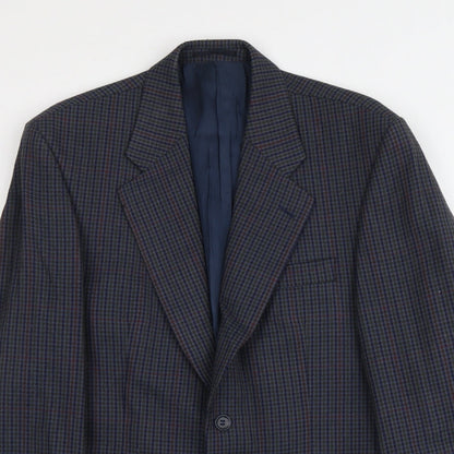 Mens UK Size M Lee Greenwood Regular Blue Suit Jacket