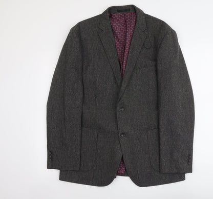 Mens UK Size XL Boston Crew Regular Grey Suit Jacket