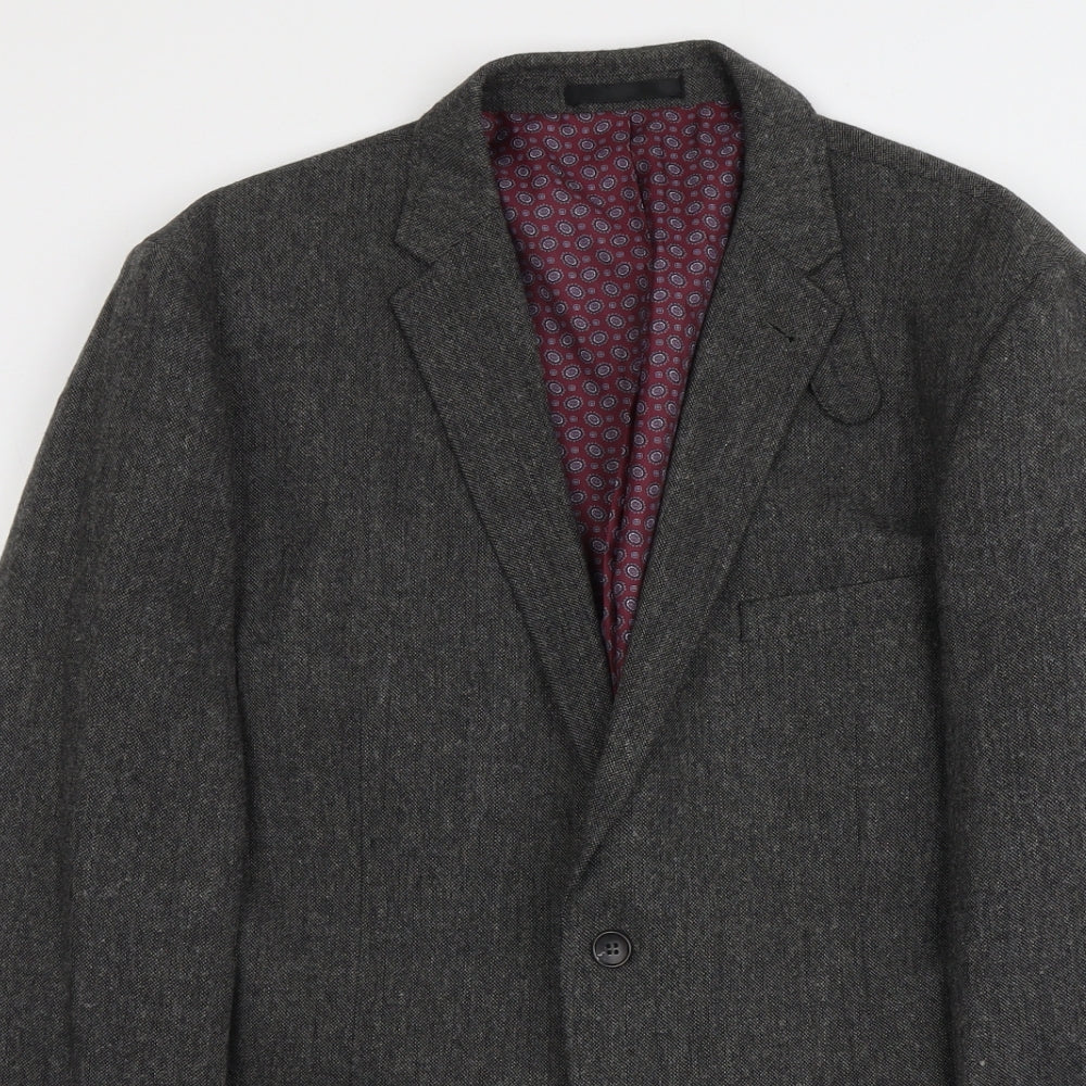 Mens UK Size XL Boston Crew Regular Grey Suit Jacket