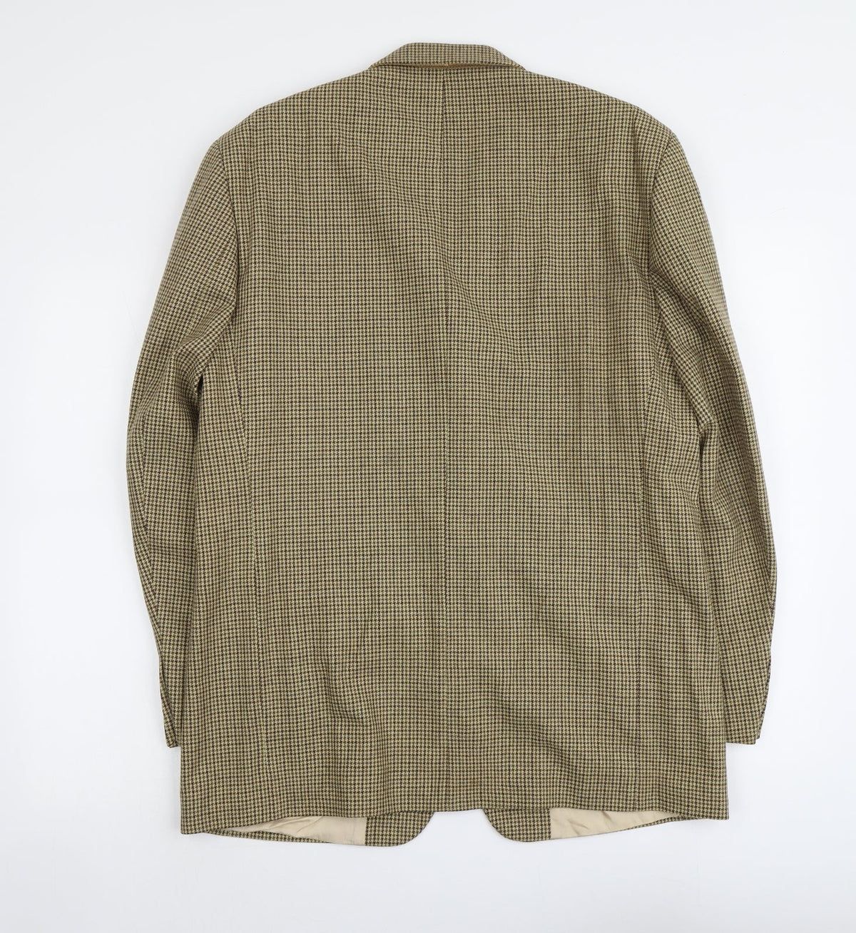 Pierro Cini Mens Beige Geometric Polyester Jacket Blazer Size L Regular