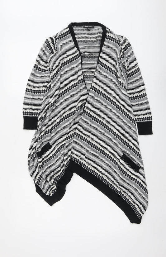 Womens UK Size 6 Warehouse Grey Cardigan Jumper