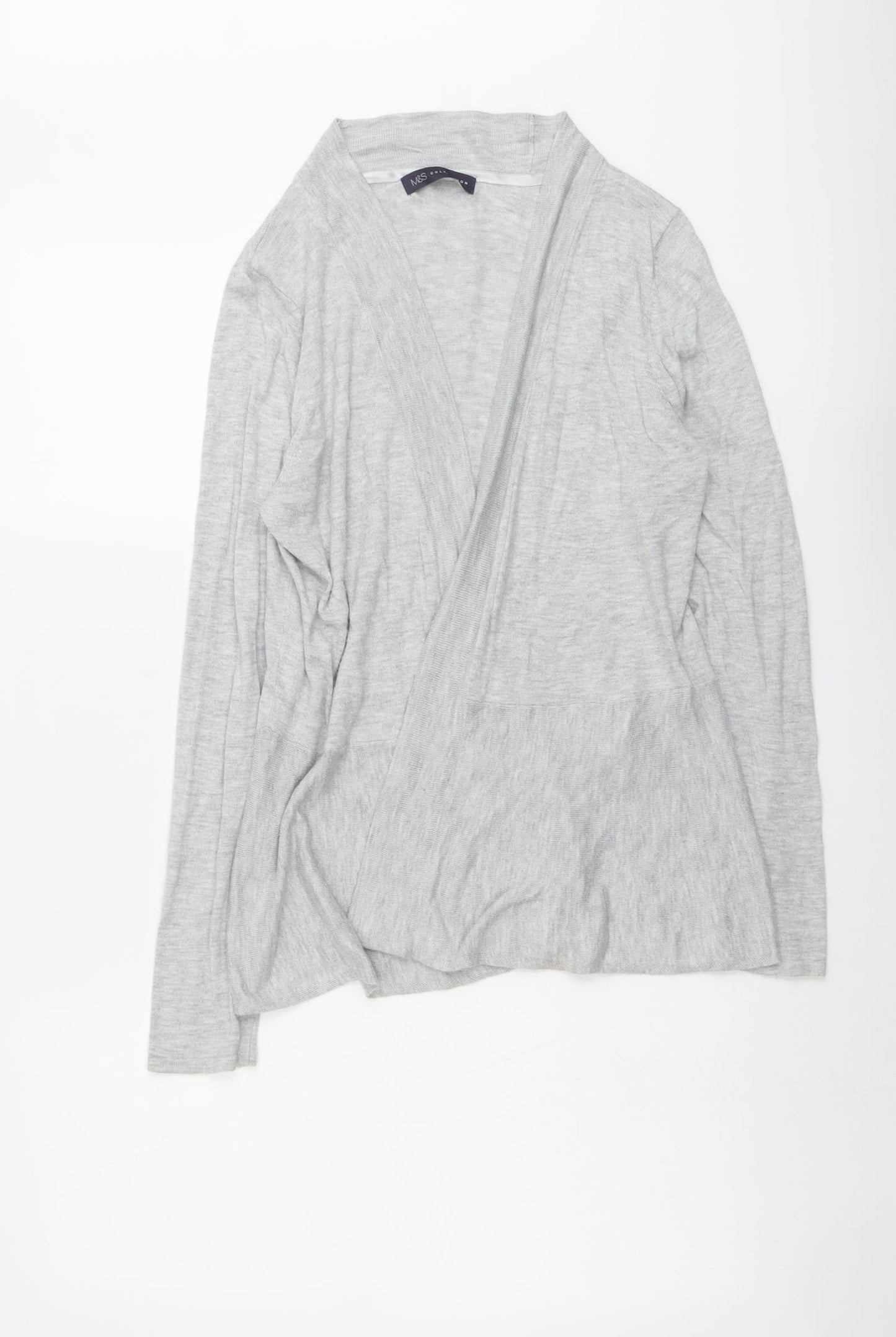 Womens UK Size 14 Marks and Spencer Grey Cardigan Jumper