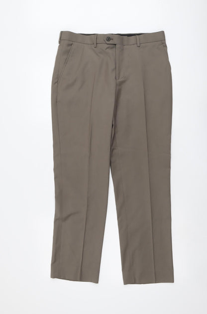 Womens UK Size 32 NEXT Regular Fit Chino Brown Trousers