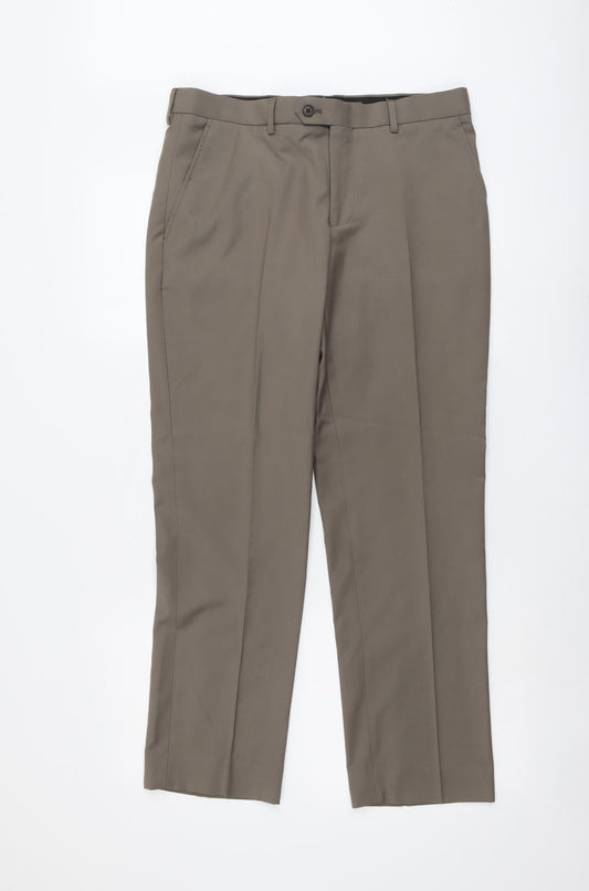 Womens UK Size 32 NEXT Regular Fit Chino Brown Trousers