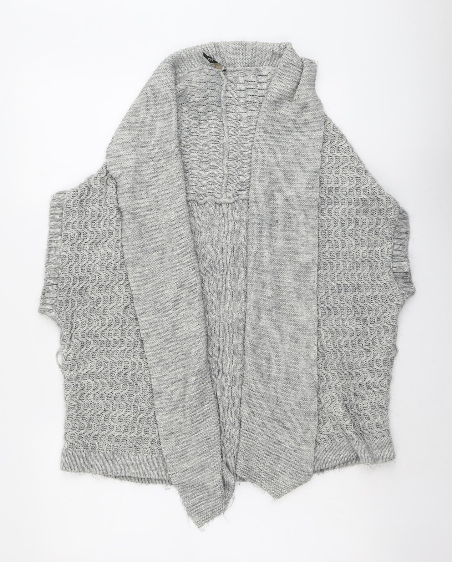 Womens UK Size 12 Topshop Grey Cardigan Jumper