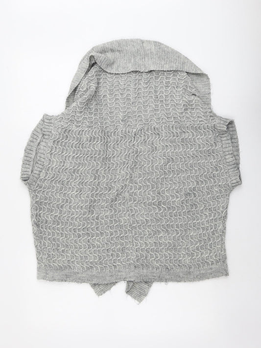 Womens UK Size 12 Topshop Grey Cardigan Jumper
