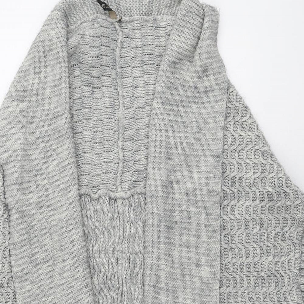 Womens UK Size 12 Topshop Grey Cardigan Jumper