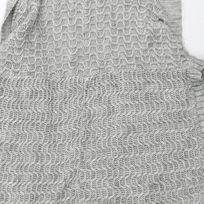 Womens UK Size 12 Topshop Grey Cardigan Jumper