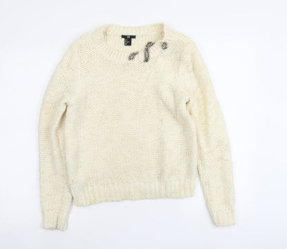 Womens UK Size S H&M Ivory Pullover Jumper