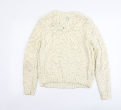 Womens UK Size S H&M Ivory Pullover Jumper