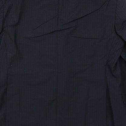 Suithouse Mens Black Striped Wool Jacket Suit Jacket Size 38 Regular