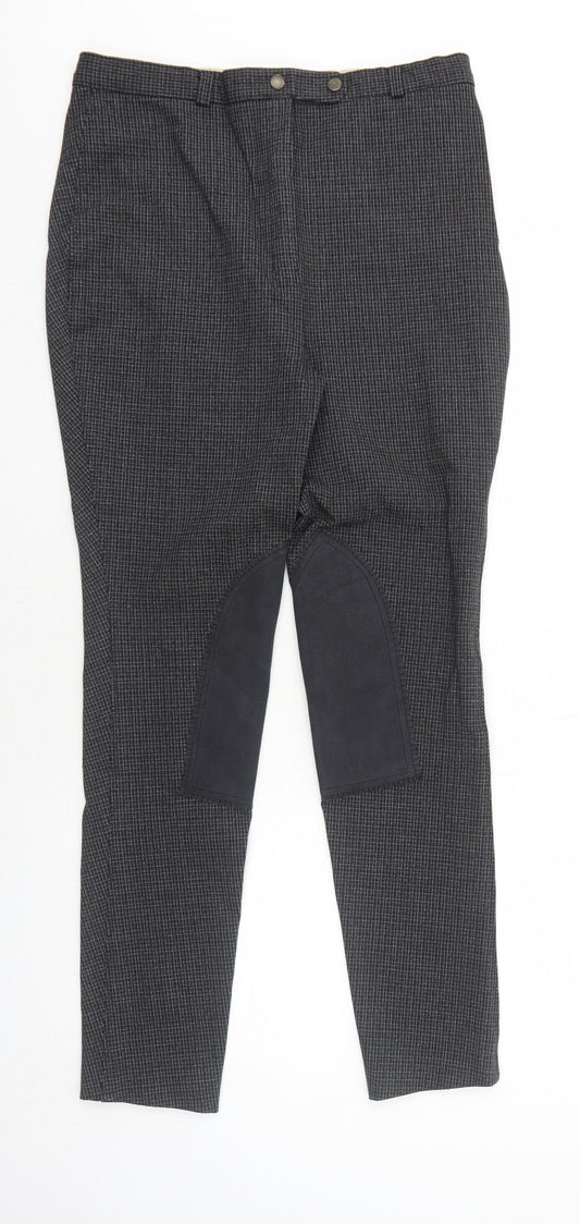Womens UK Size 32 in Harry Hall Regular Fit  Black Trousers