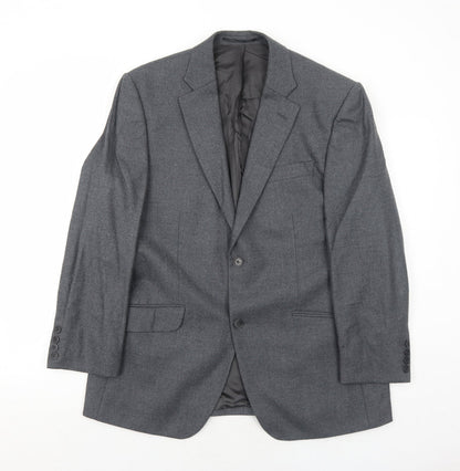 Mens UK Size 40 Hugo James Regular Grey Suit Jacket