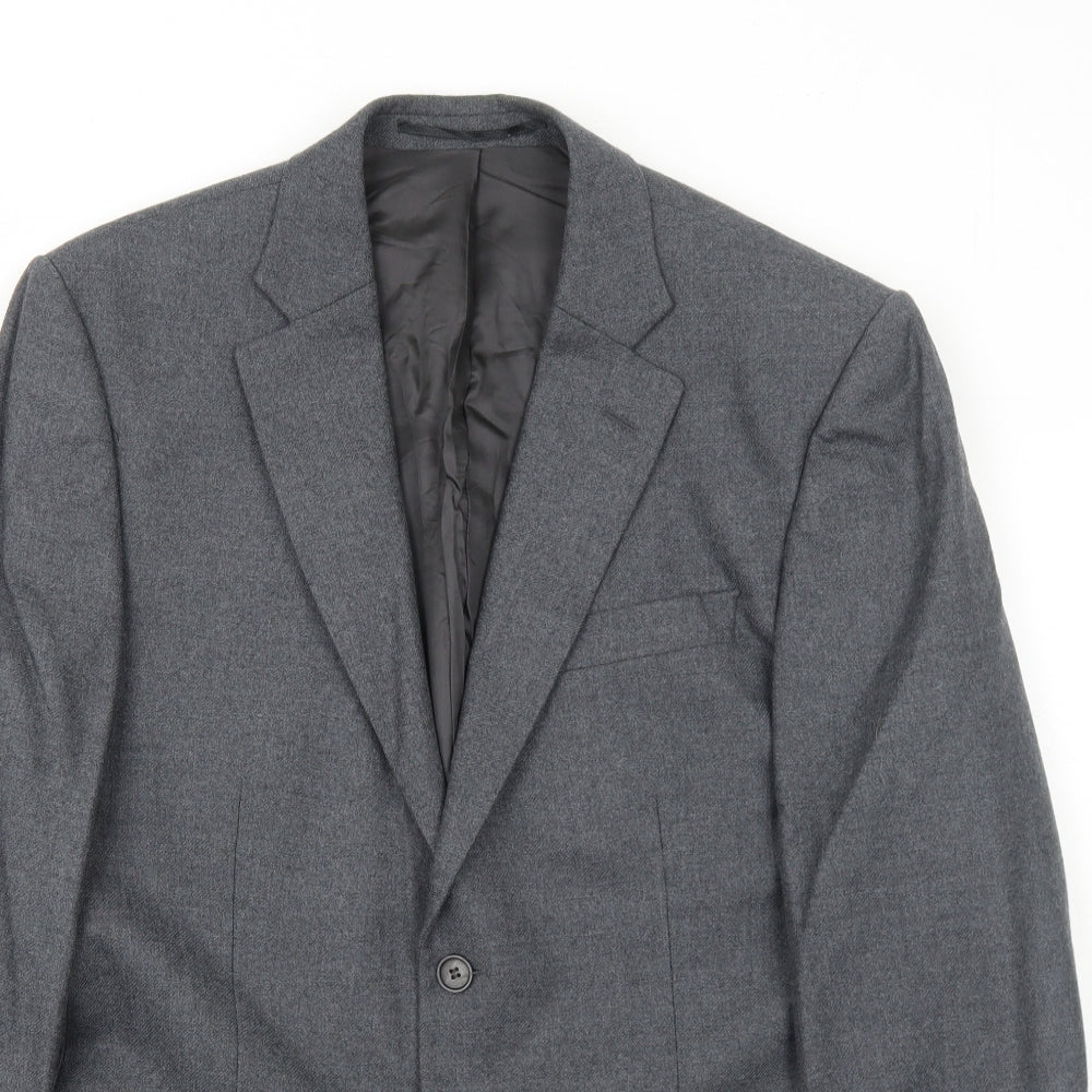 Mens UK Size 40 Hugo James Regular Grey Suit Jacket