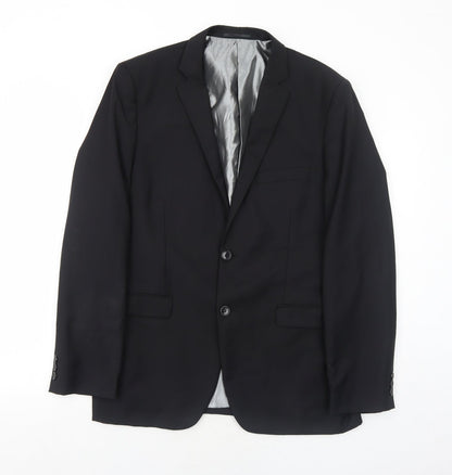 Mens UK Size 40 Goodsouls Regular Black Suit Jacket