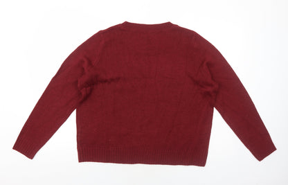 Womens UK Size L H&M Red Pullover Jumper