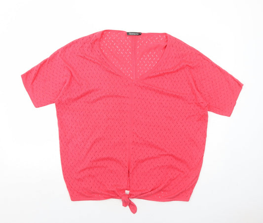 Womens UK Size M Bonmarché Pink Pullover Jumper