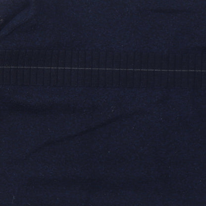 Marks and Spencer Mens Blue Round Neck Acrylic Pullover Jumper Size M Long Sleeve