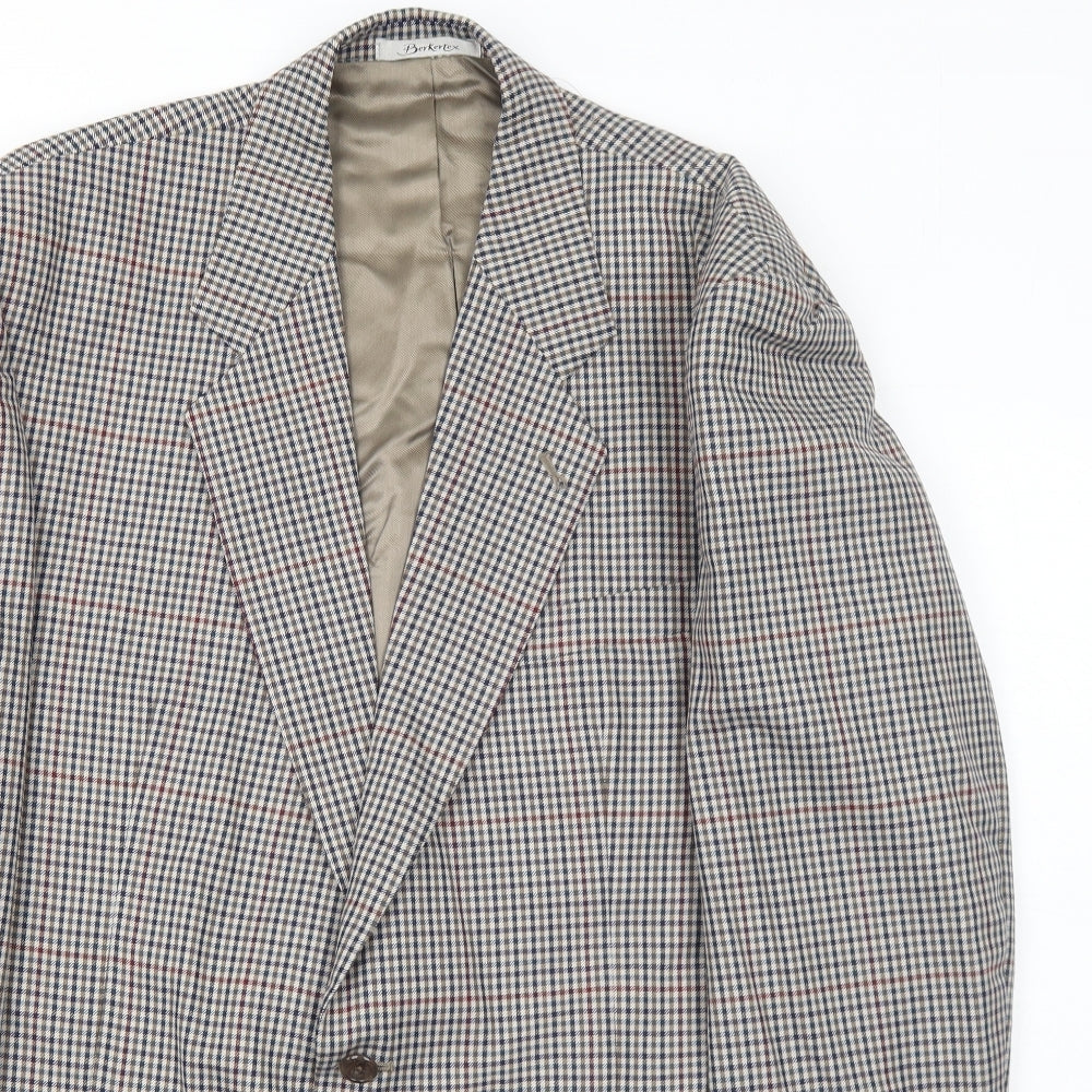 Mens UK Size 42 Berkertex Regular Grey Suit Jacket