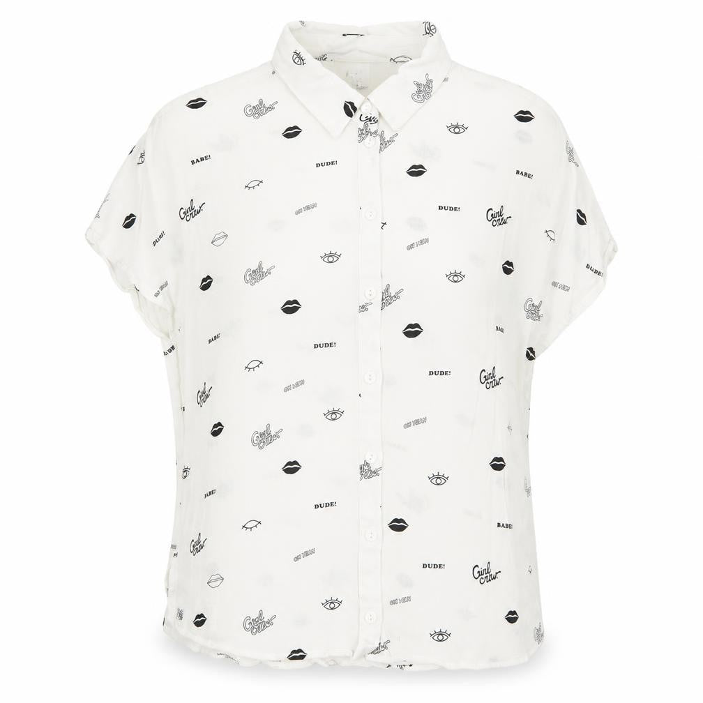 Womens UK Size 4 H&M White Basic Button-Up