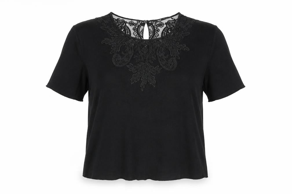 Womens UK Size M Zara Black Basic Blouse