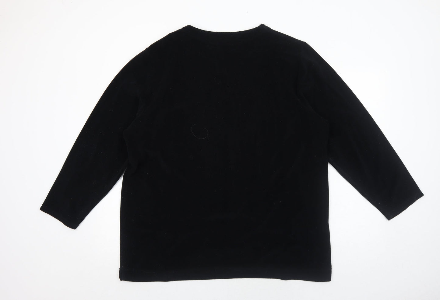 Womens UK Size M ELVI Black Basic Blouse