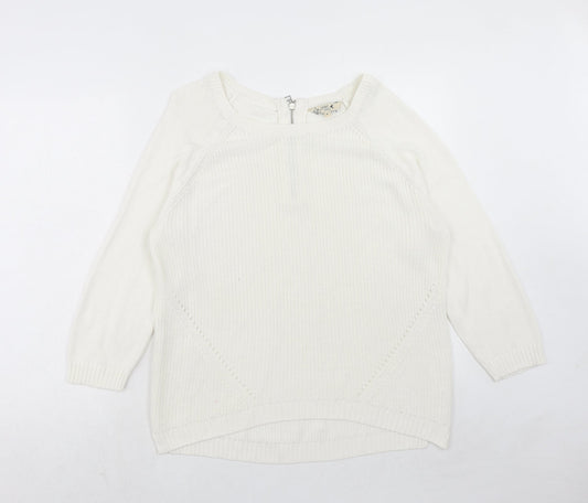 Womens UK Size 16 M&Co White Pullover Jumper
