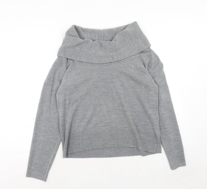 Damart Womens Grey Roll Neck Acrylic Pullover Jumper Size 18