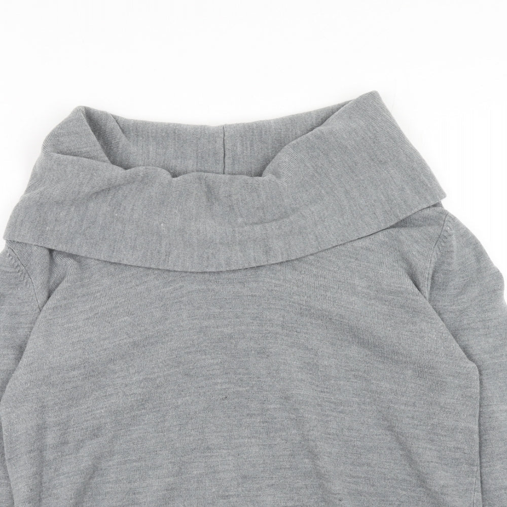 Damart Womens Grey Roll Neck Acrylic Pullover Jumper Size 18