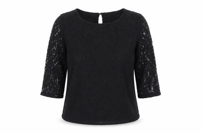 Womens UK Size S Mango Black Basic Blouse
