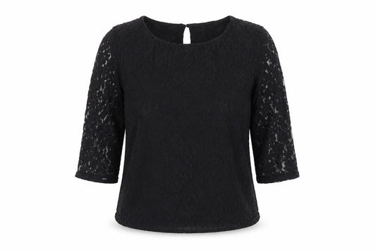 Womens UK Size S Mango Black Basic Blouse
