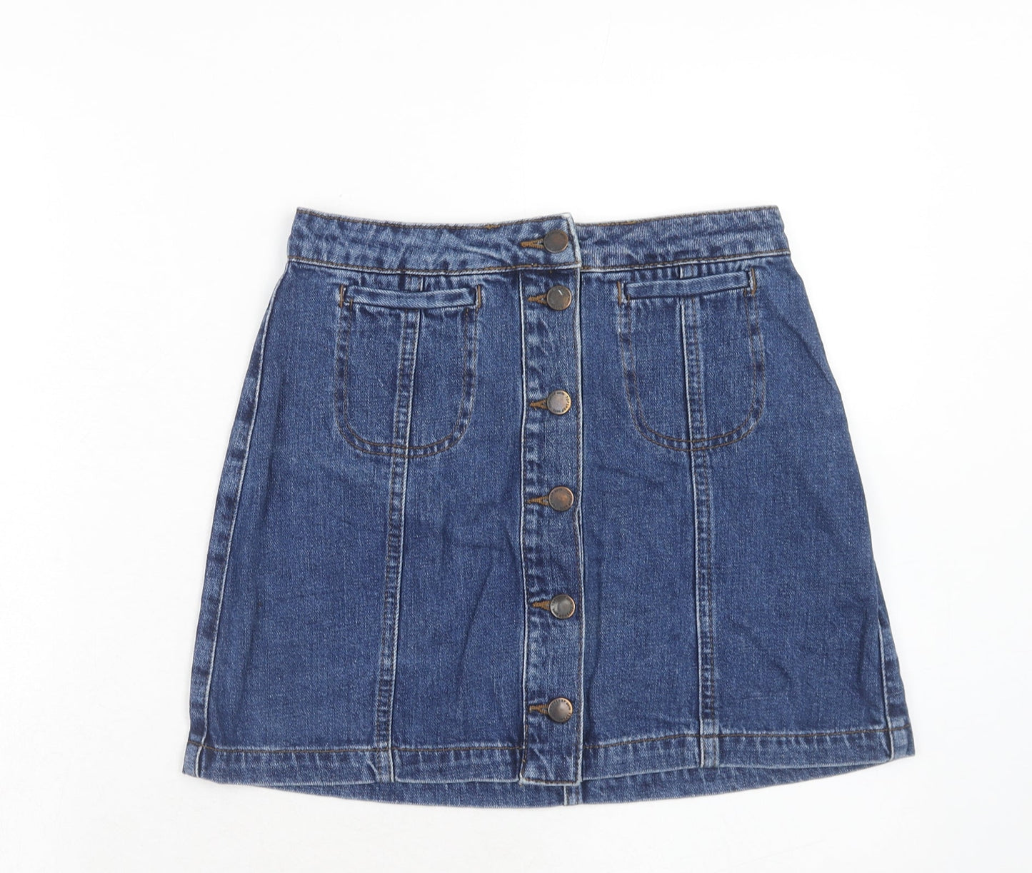 Womens UK Size 26 in Topshop A-Line Denim Skirt