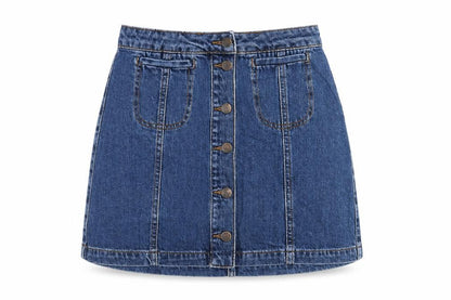 Womens UK Size 26 in Topshop A-Line Denim Skirt