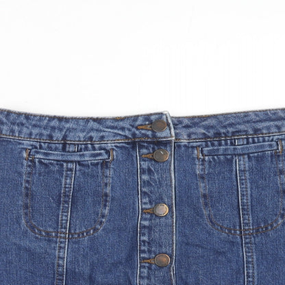 Womens UK Size 26 in Topshop A-Line Denim Skirt